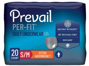 Prevail? Per-Fit? Men Adult Moderate Absorbent Underwear, Medium, White - Image 1