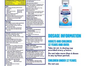 Mucinex? Fast-Max? Cold & Flu Cold and Cough Relief, 6-ounce Bottle - Image 3