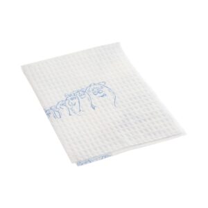 Tidi? Choice White / Blue Cartoon Toes Procedure Towel, 13 x 18 Inch - Image 1