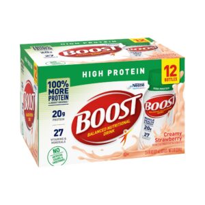 Boost® High Protein Strawberry Complete Nutritional Drink, 8-ounce Bottle - Image 1