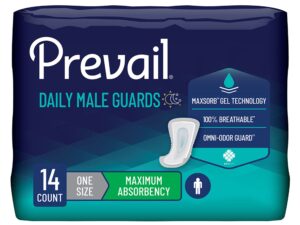Prevail? Daily Male Guards Maximum Bladder Control Pad, 12.5-Inch Length - Image 1